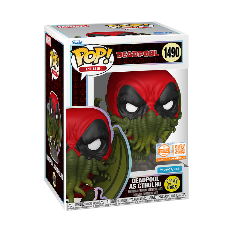 Pop! Plus Deadpool as Cthulhu (Glow) with POP! Protector LE 750 Pcs.