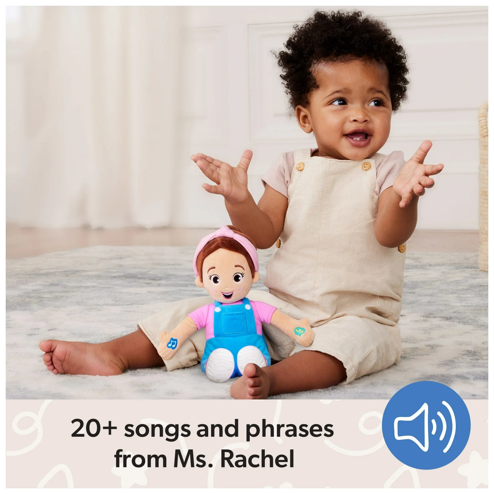 Ms. Rachel Speak &amp; Sing Doll, 16-Inch Tall Interactive Toy with 4 Songs &amp; 16+ Phrases, Toddler Toys for Girls &amp; Boys Ages 6 Months to 3+ Years