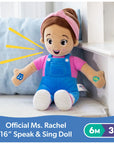 Ms. Rachel Speak & Sing Doll, 16-Inch Tall Interactive Toy with 4 Songs & 16+ Phrases, Toddler Toys for Girls & Boys Ages 6 Months to 3+ Years