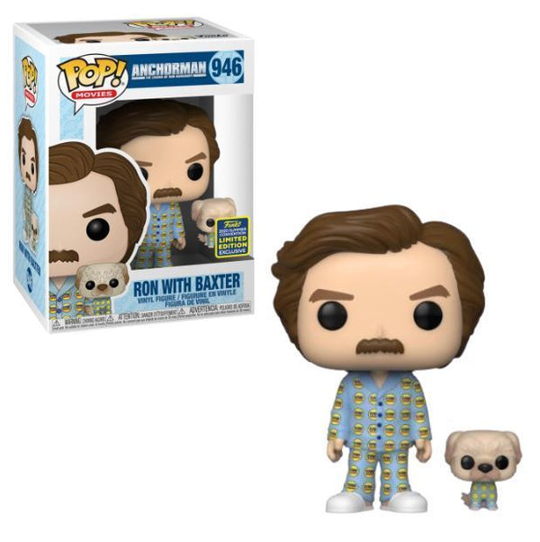 POP! Movies: Anchorman: The Legend of Ron Burgundy - Ron with Baxter (Summer Convention Sticker)
