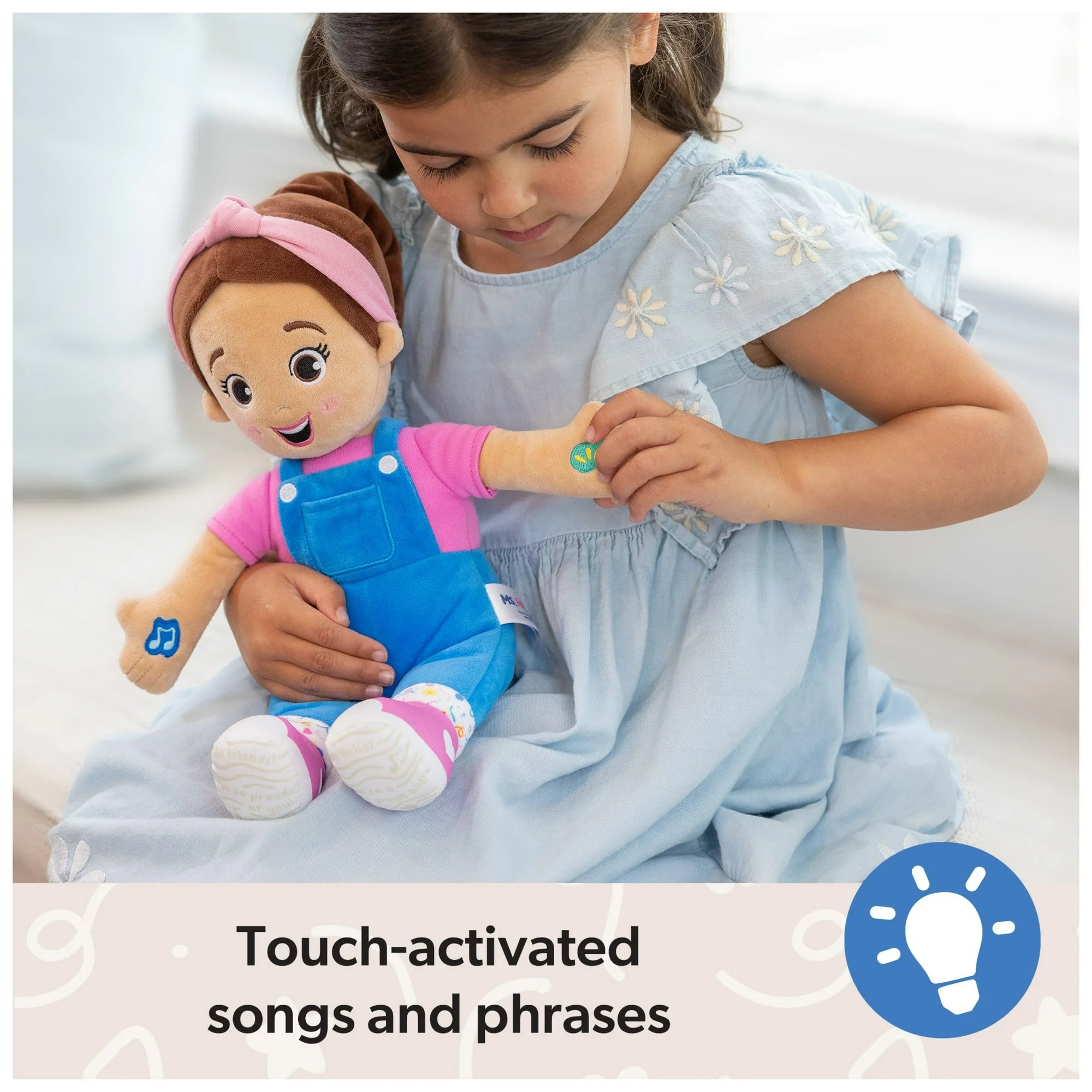 Ms. Rachel Speak &amp; Sing Doll, 16-Inch Tall Interactive Toy with 4 Songs &amp; 16+ Phrases, Toddler Toys for Girls &amp; Boys Ages 6 Months to 3+ Years