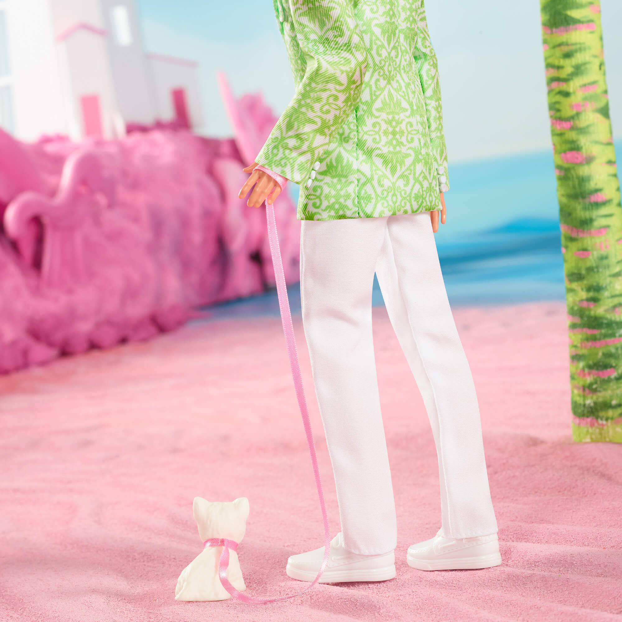 &quot;Sugar’s Daddy” Ken Doll in Pastel Suit With Dog – Barbie The Movie