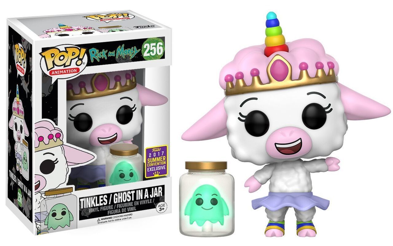 Funko POP! Animation: Rick &amp; Morty - Tinkles &amp; Ghost in A Jar SDCC 2017