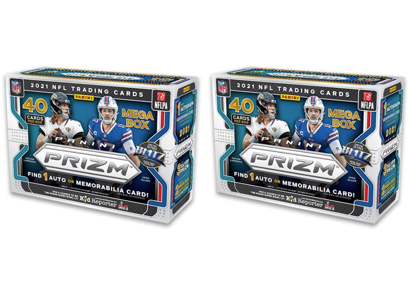 2021 Panini Prizm Football NFL Mega Box (Set of 2)